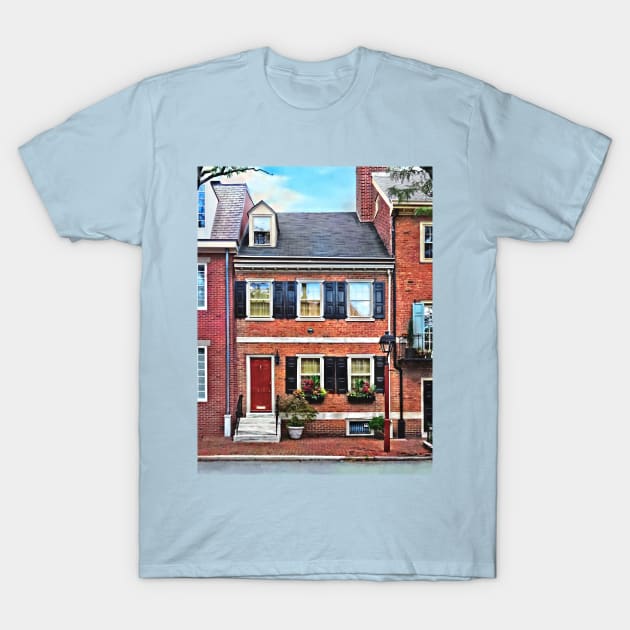 Philadelphia PA - Charming Philadelphia Street T-Shirt by SusanSavad